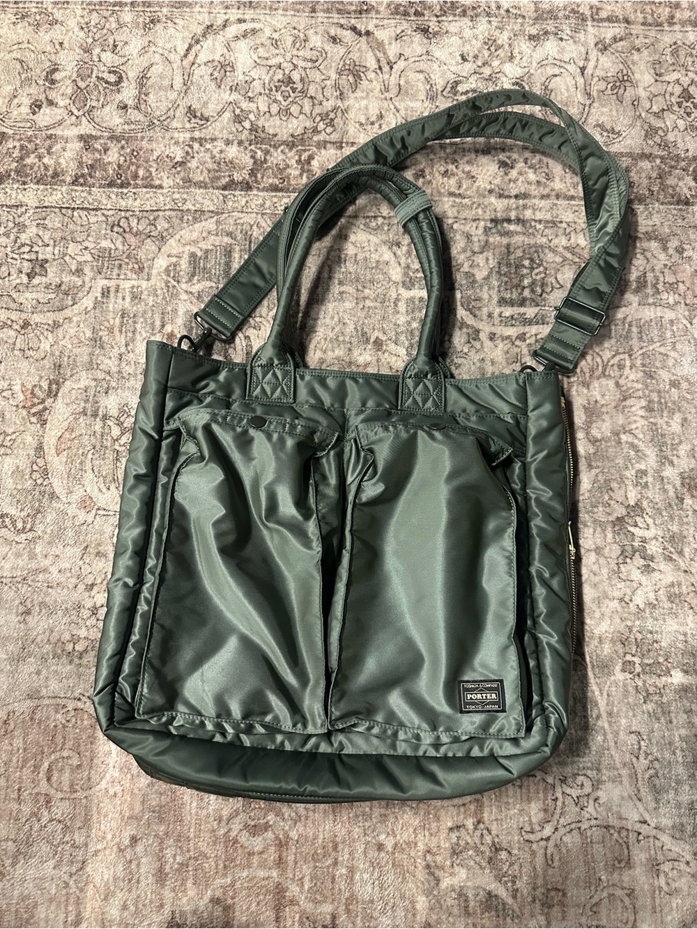 Porter Tanker 2-Way Tote Bag/ Sage Green